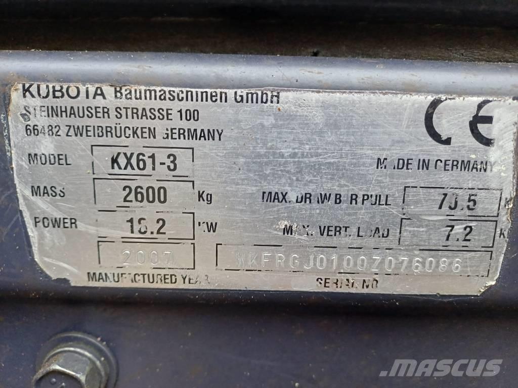 Kubota KX 61-3 Miniescavatori
