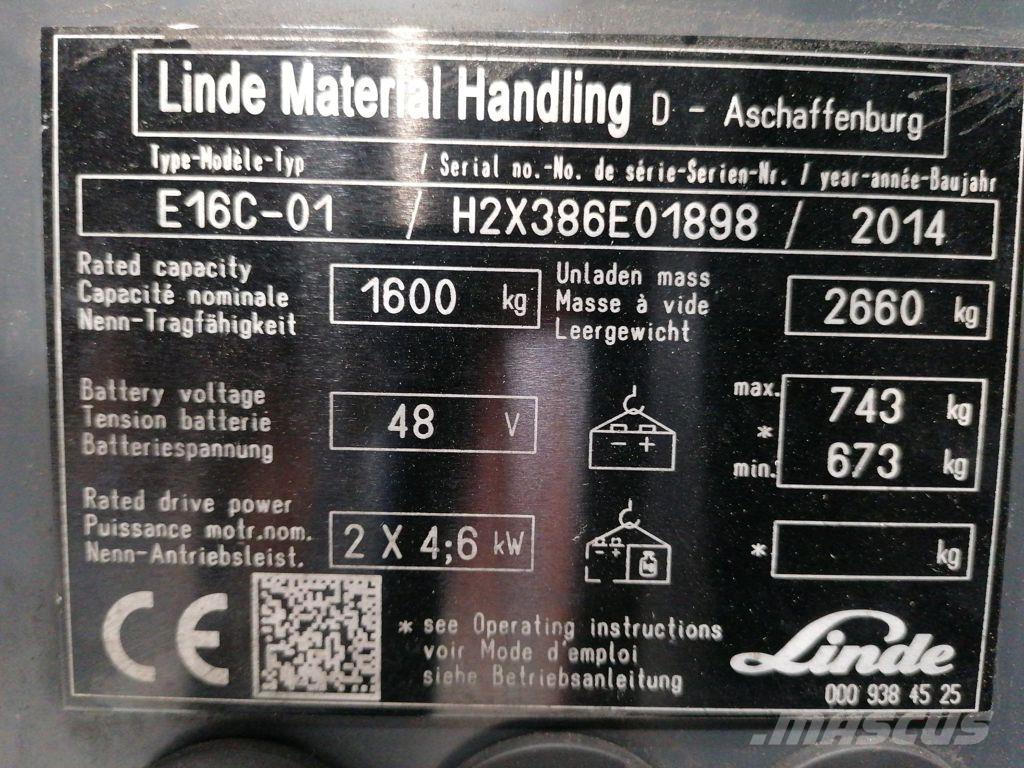 Linde E16C-01 Carrelli elevatori elettrici