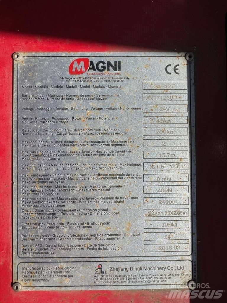 Magni ES 1612 E Piattaforme a pantografo