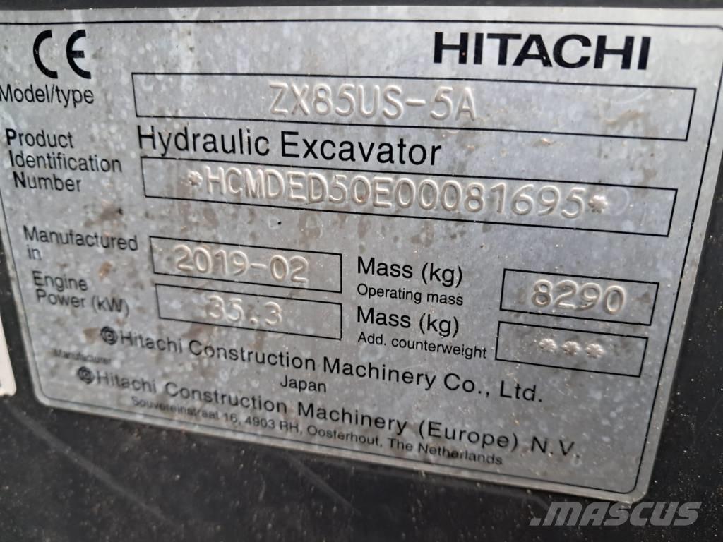 Hitachi ZX 85 US-5 A Escavatori medi 7t - 12t