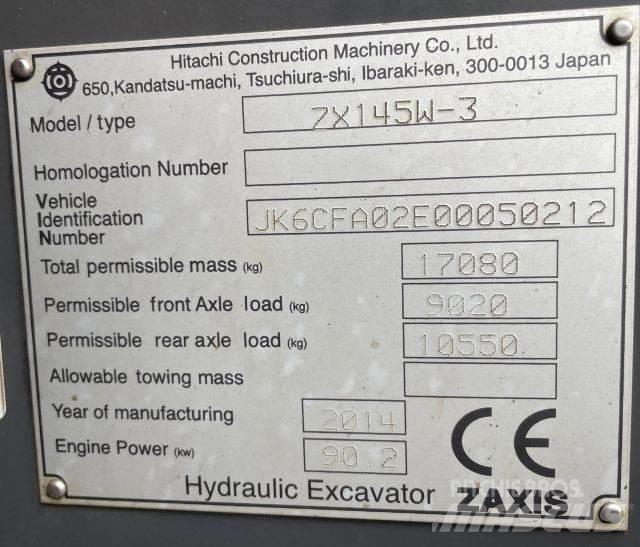 Hitachi ZX 145W-3 Escavatori gommati