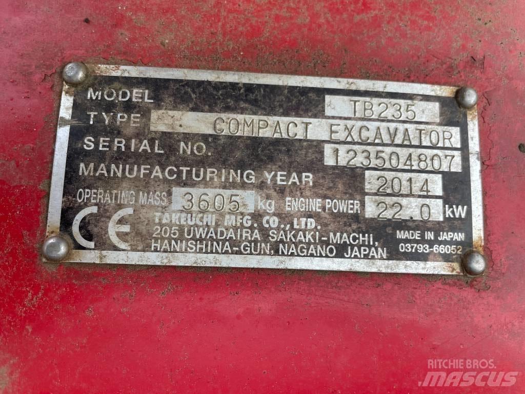 Takeuchi TB 235 Miniescavatori