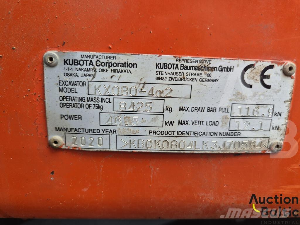 Kubota KX080-4a2 Escavatori medi 7t - 12t