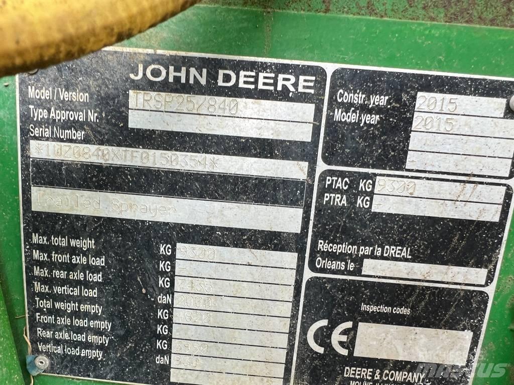 John Deere 840 Irroratrici trainate