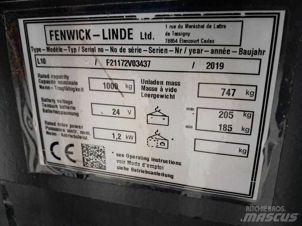 Linde L10 Transpallet uomo a terra