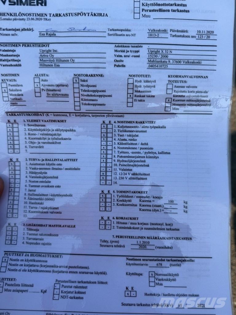 UpRight X32N Piattaforme a pantografo