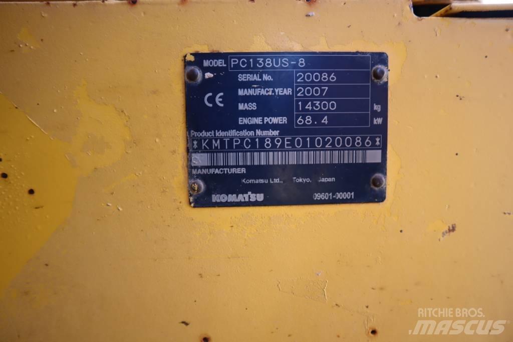 Komatsu PC138US-8 Escavatori cingolati
