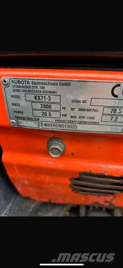 Kubota KX 71-3 Miniescavatori