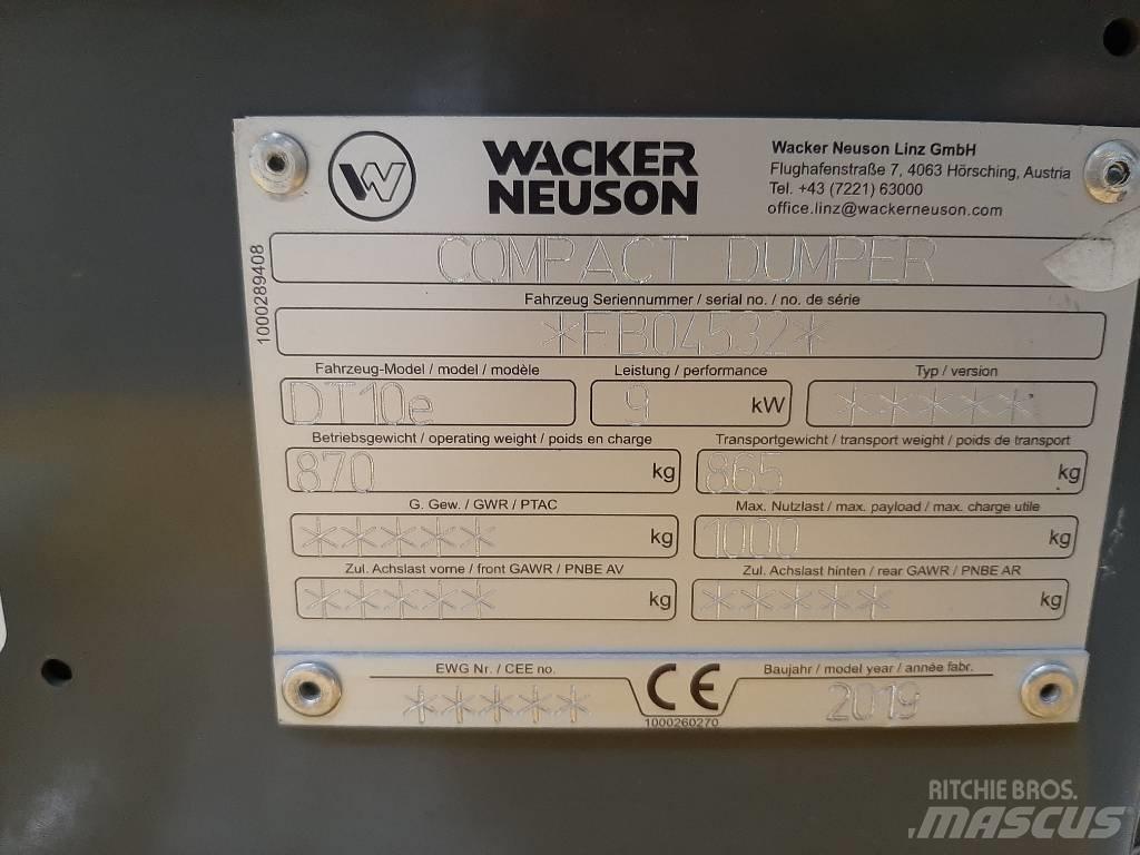 Wacker Neuson DT10e Dumper cingolati