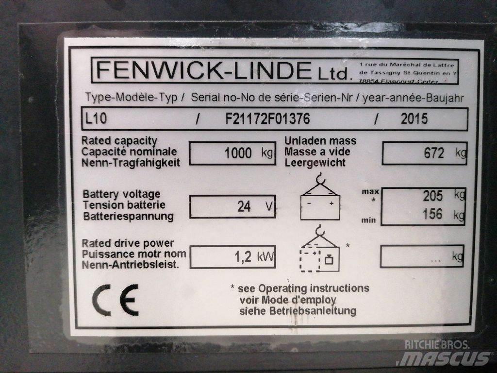 Linde L10 Transpallet uomo a terra