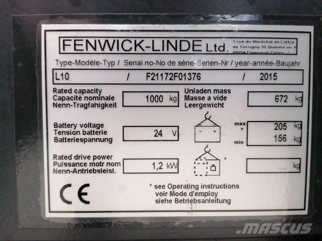 Linde L10 Transpallet uomo a terra