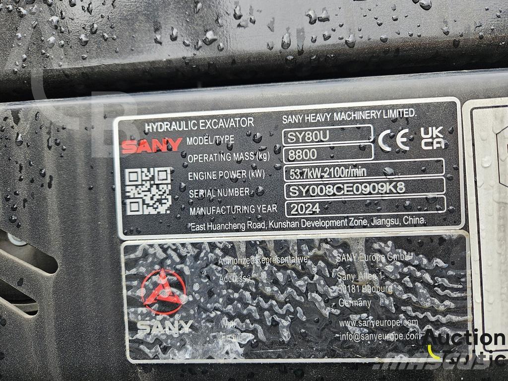 Sany SY80U Escavatori medi 7t - 12t