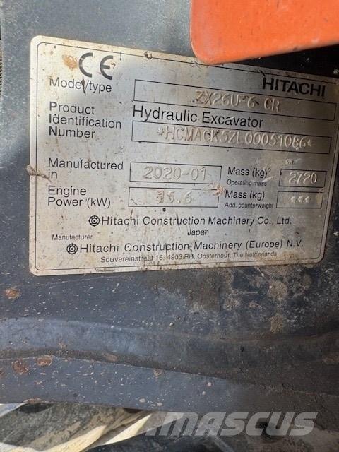 Hitachi ZX 26 U-6 CR Miniescavatori