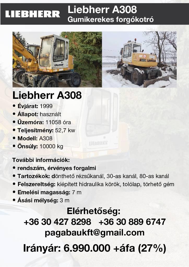 Liebherr A 308 Escavatori gommati