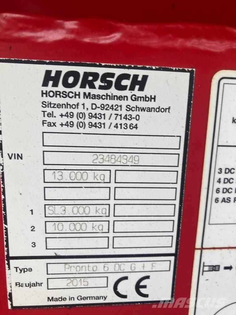 Horsch PRONTO 6DC Seminatrici combinate