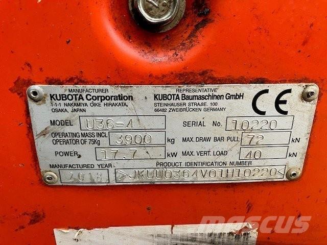 Kubota U36-4 Escavatori cingolati