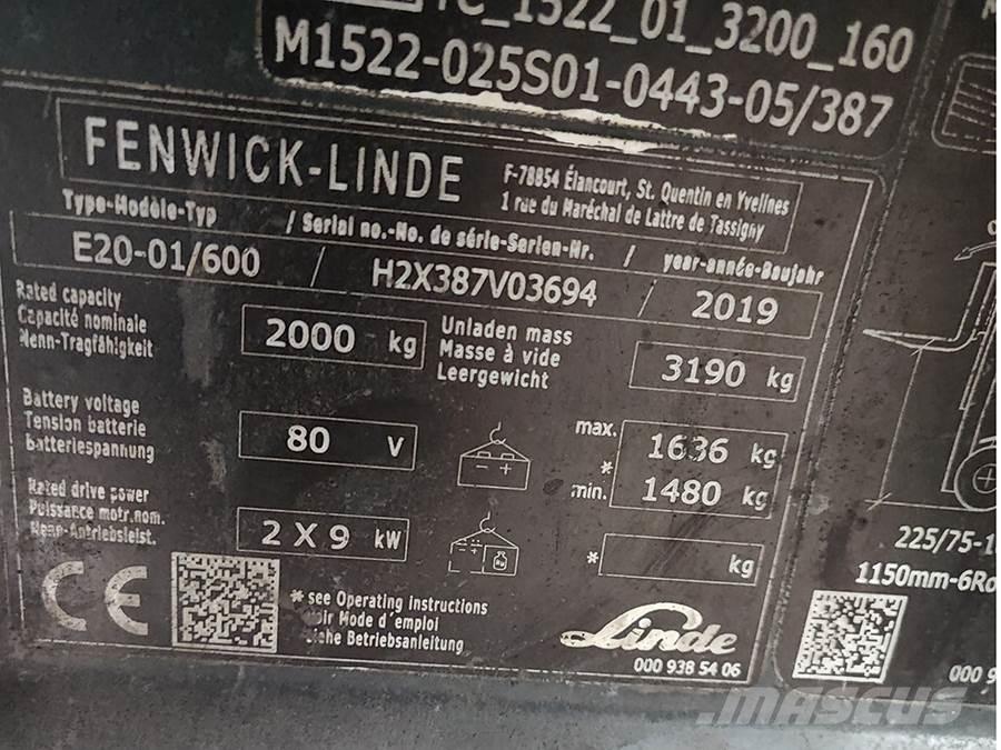 Linde E20-01/600 Carrelli elevatori elettrici