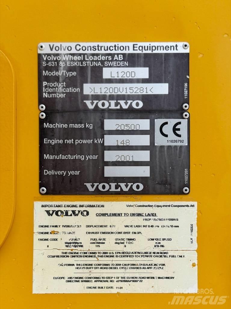 Volvo L 120 D Pale gommate