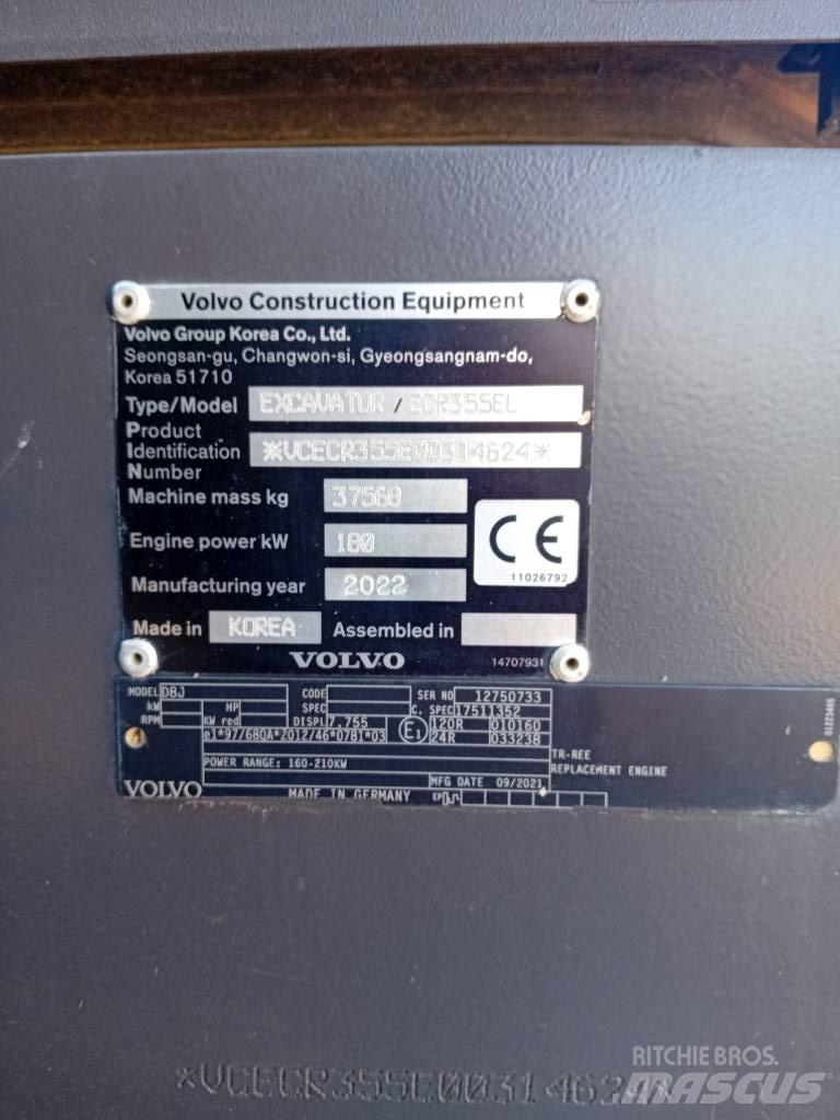 Volvo ECR 355 E Escavatori cingolati