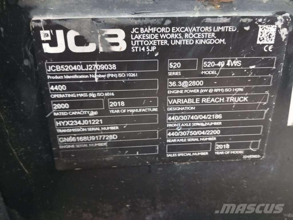 JCB 520-40 Sollevatori telescopici