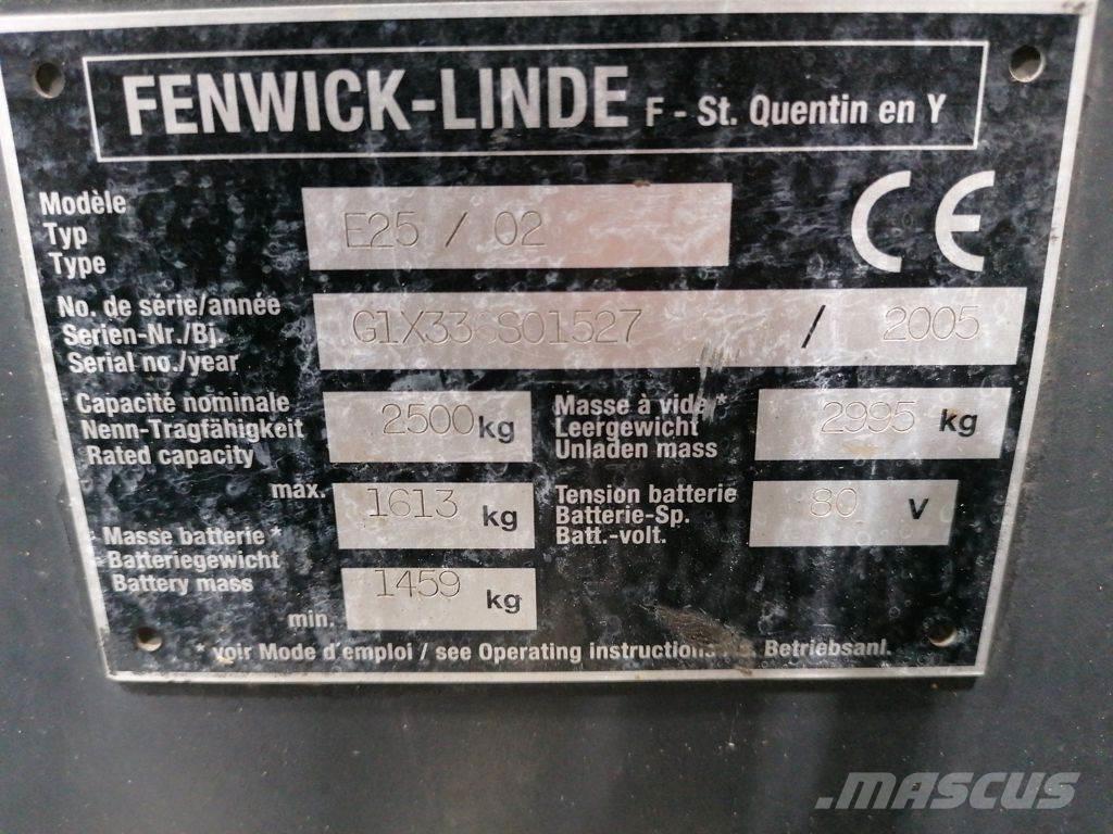 Linde E25/02 Carrelli elevatori elettrici