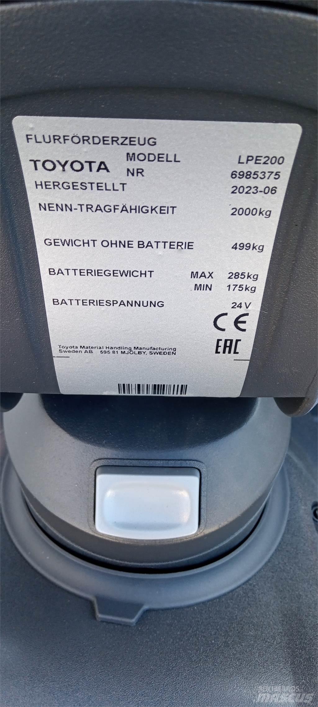 Toyota LPE200 Transpallet manuale