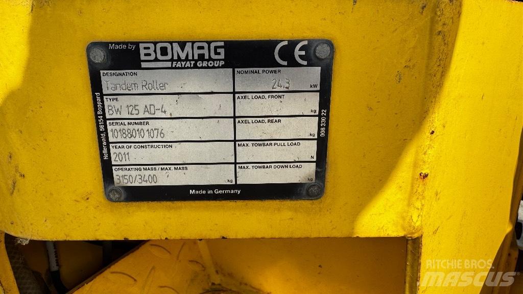 Bomag BW 125 AD-4 Rulli a doppio tamburo