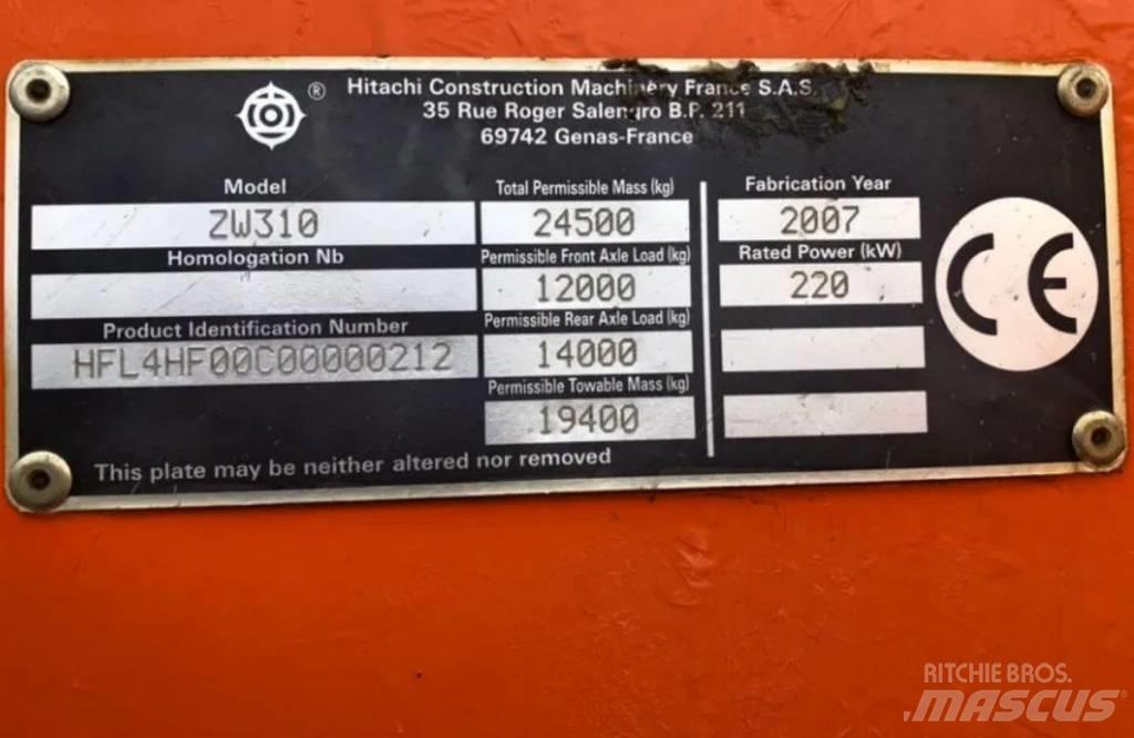 Hitachi ZW 310 Pale gommate