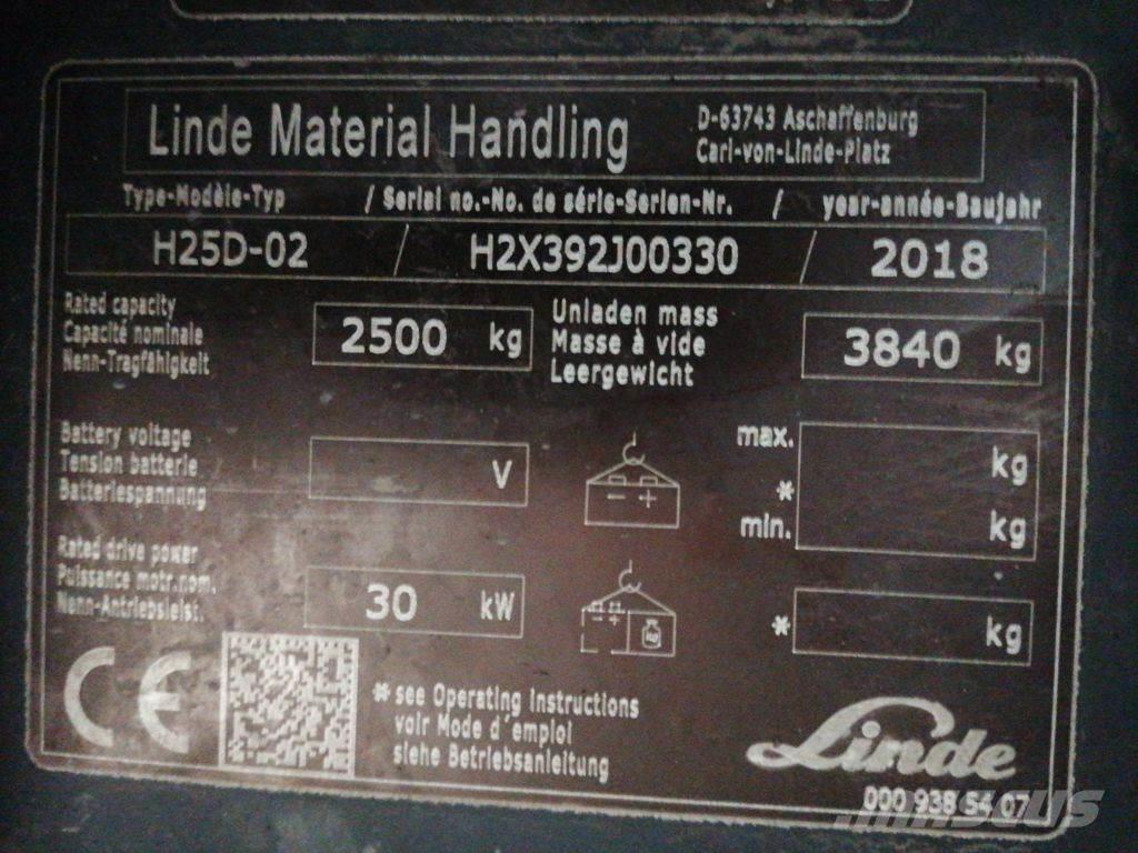 Linde H25D-02 Carrelli elevatori diesel
