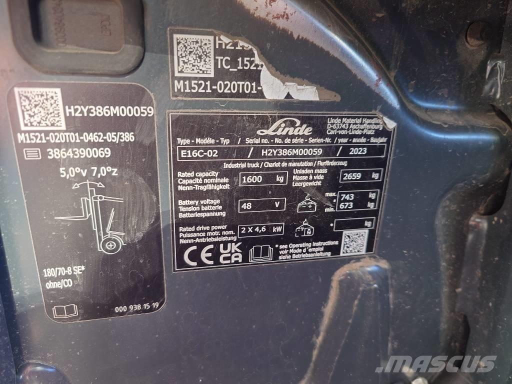 Linde E16C/386-02 Carrelli elevatori elettrici
