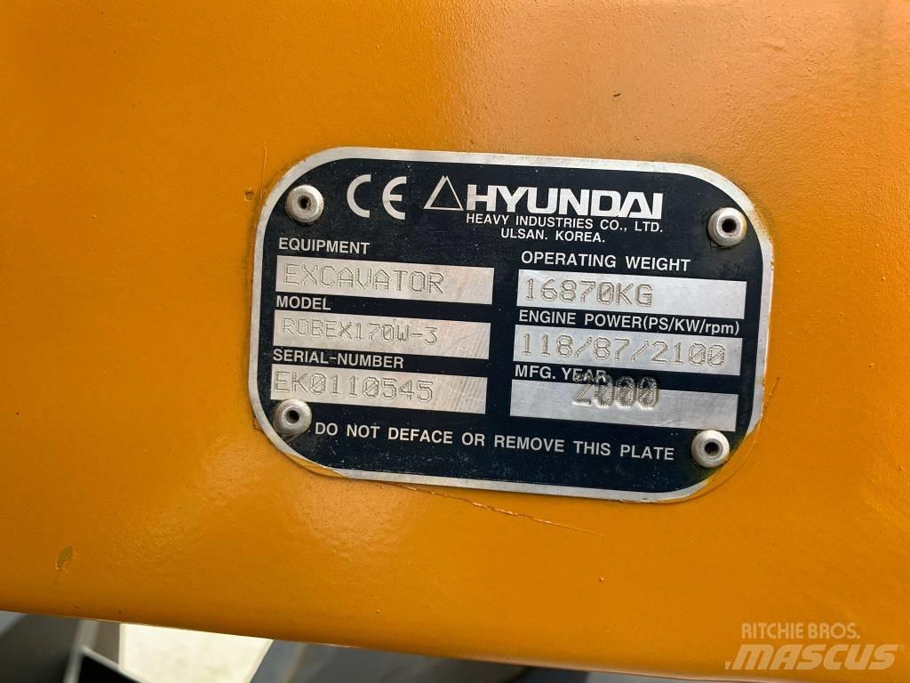 Hyundai ROBEX 170W-3 Escavatori gommati