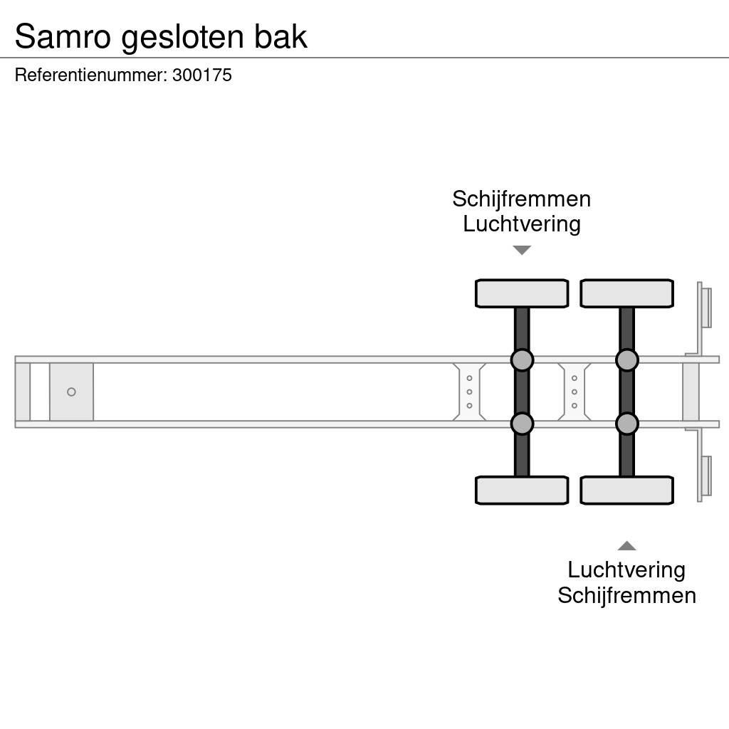 Samro gesloten bak Semirimorchi a cassone chiuso