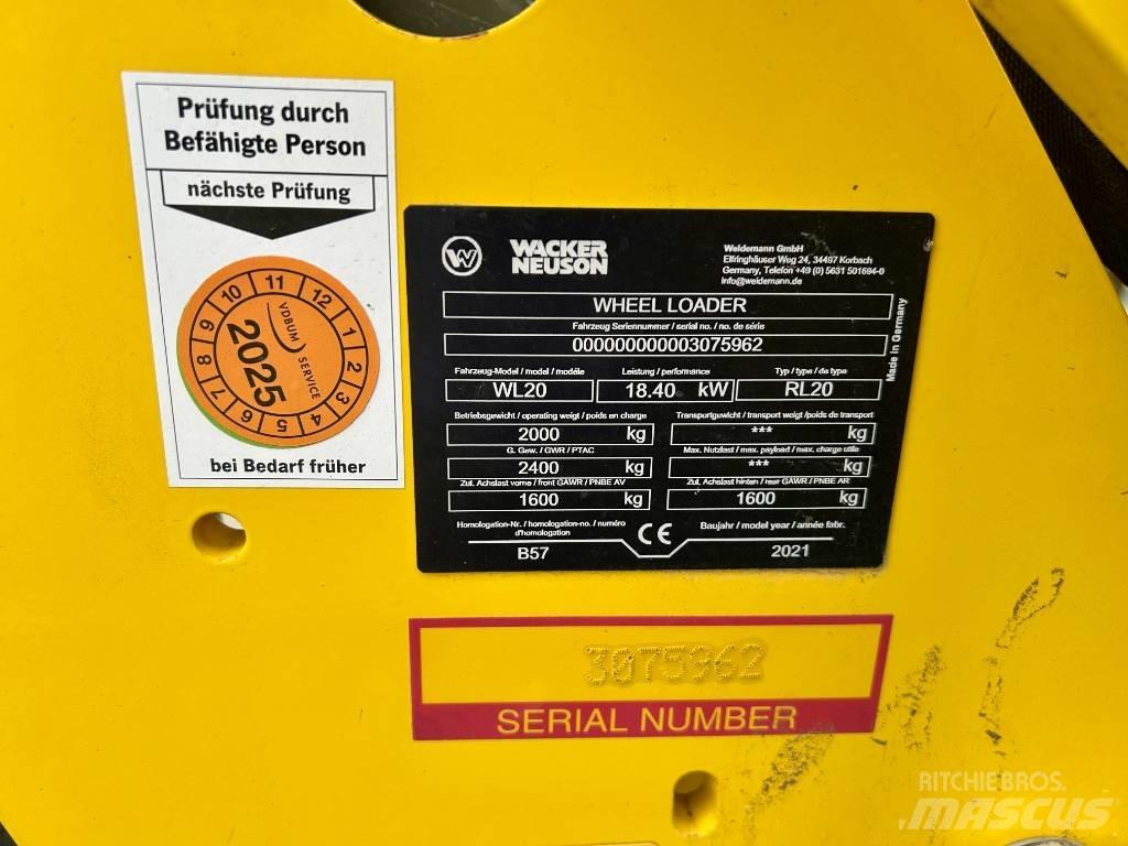 Wacker Neuson WL 20 Pale gommate