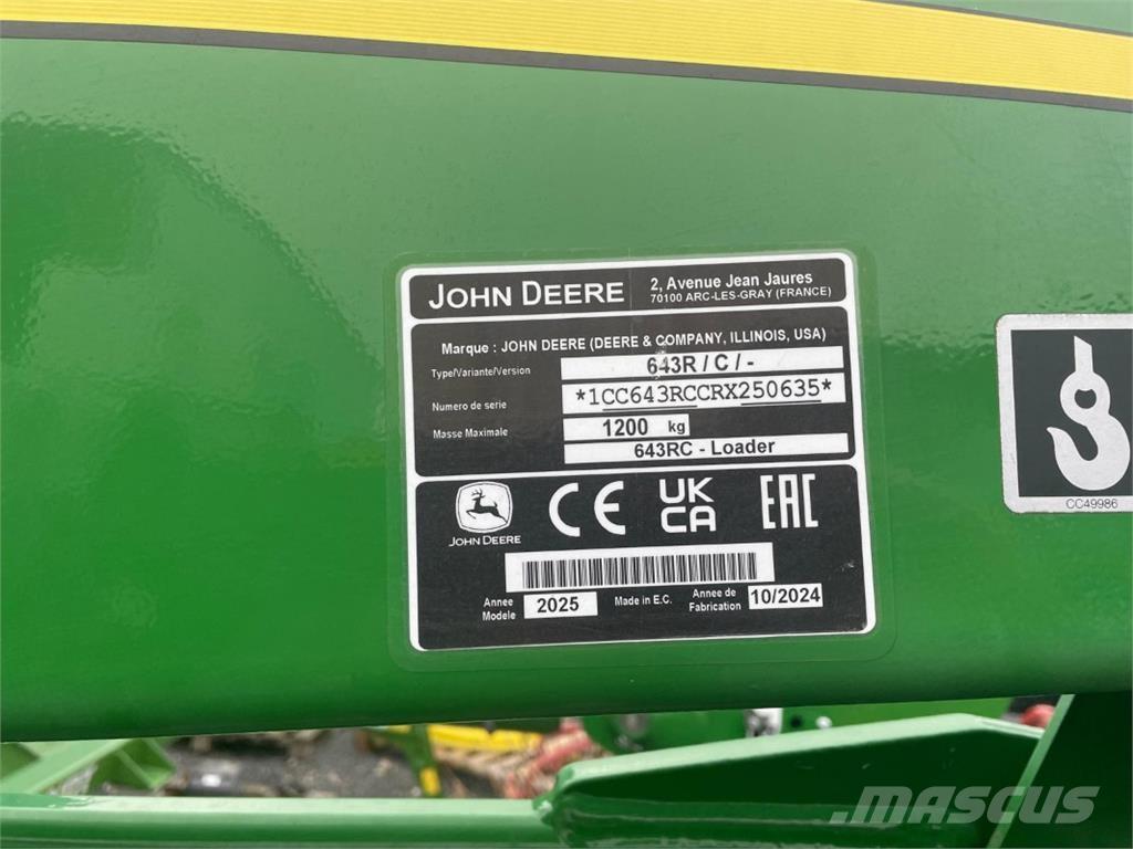John Deere 643R Pale frontali e scavatori