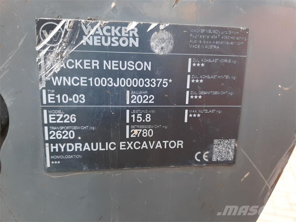 Wacker Neuson EZ26 Escavatori cingolati