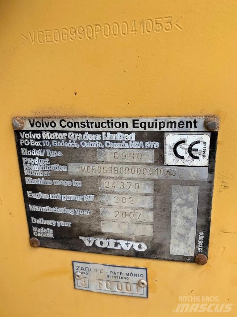Volvo G990 Motorgraders