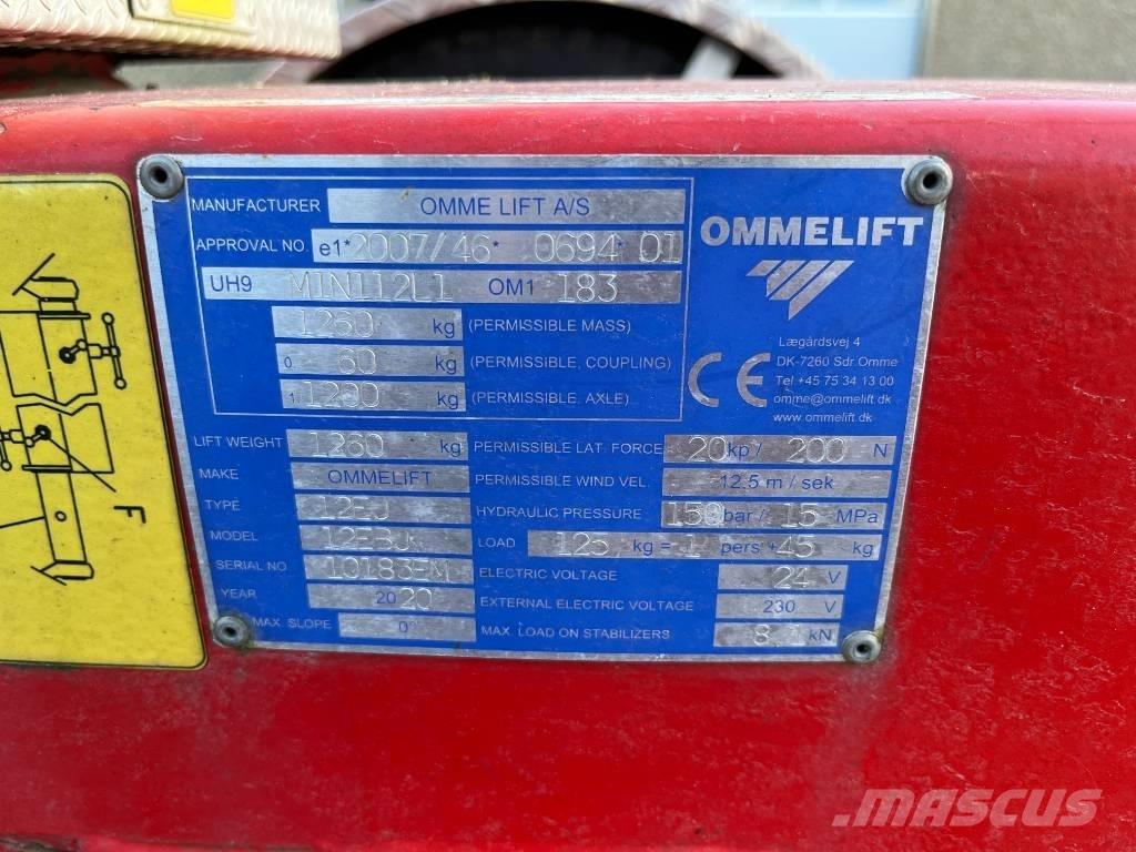 Omme Mini 12 EBJ Piattaforme aeree su rimorchio