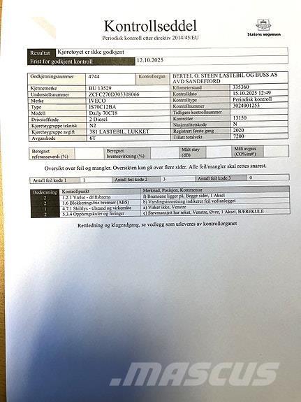 Iveco DAILY 70C18 Camion cassonati