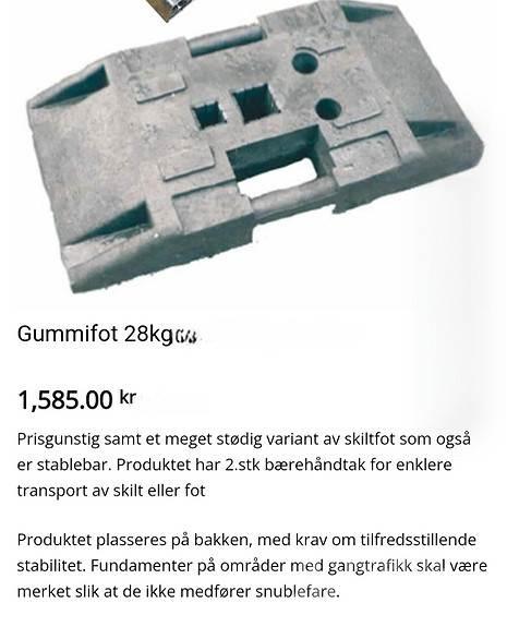  Skiltfot Altri componenti