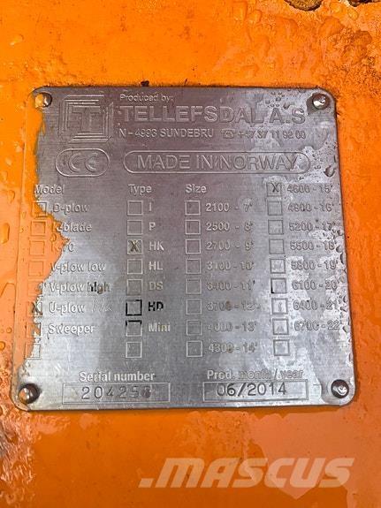 Tellefsdal 4600 H2 Lame spazzaneve e aratri