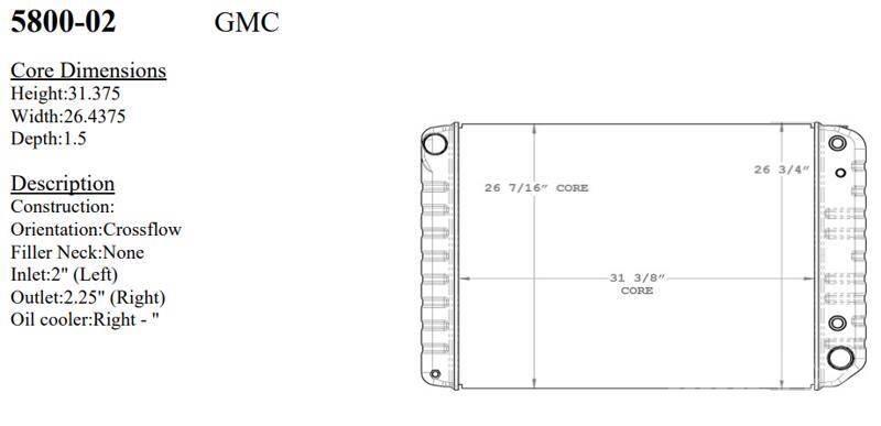 GMC  Radiatori