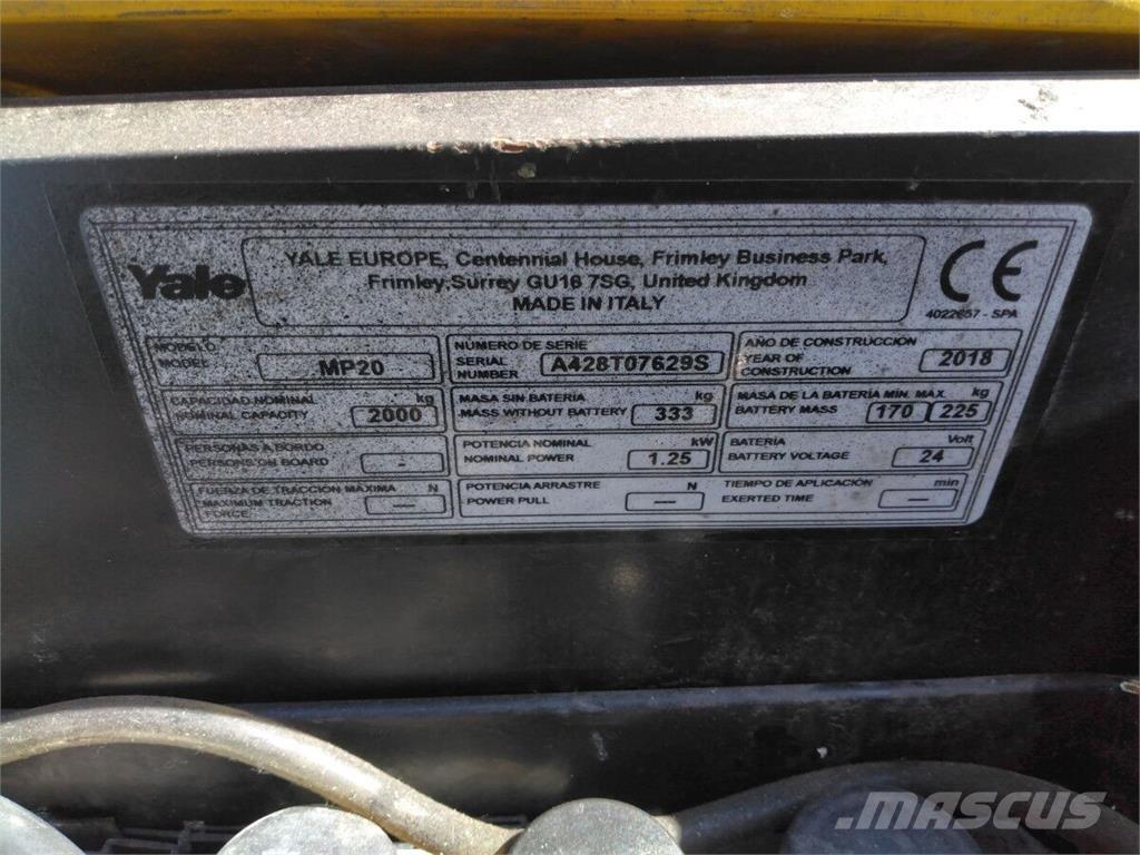 Yale MP20 Transpallet manuale