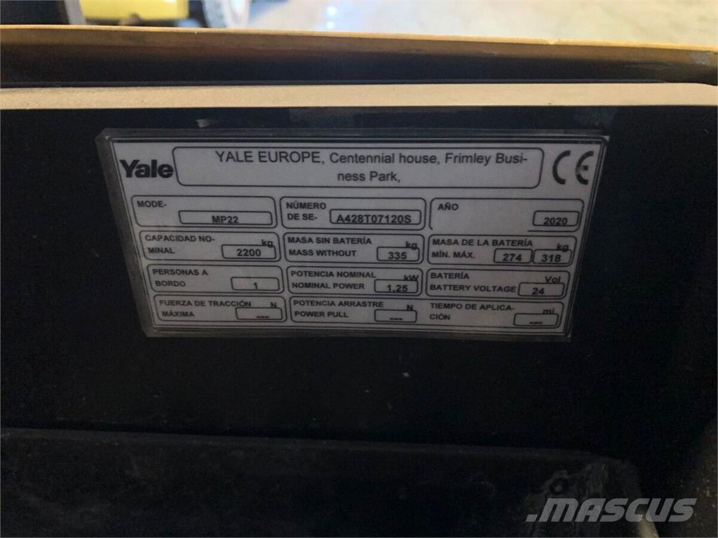 Yale MP22 Stoccatori manuali
