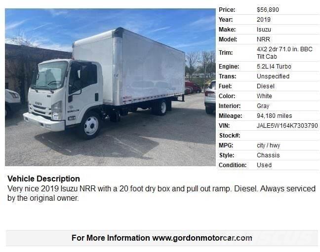 Isuzu NRR Camion cassonati