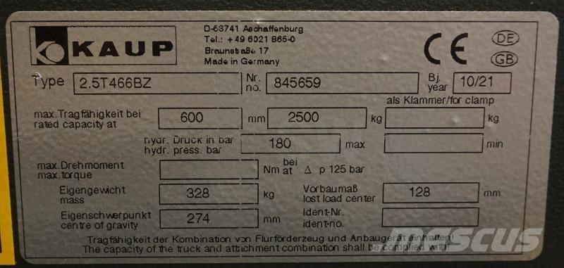 Kaup 2,5T466BZ Altri attacchi e componenti