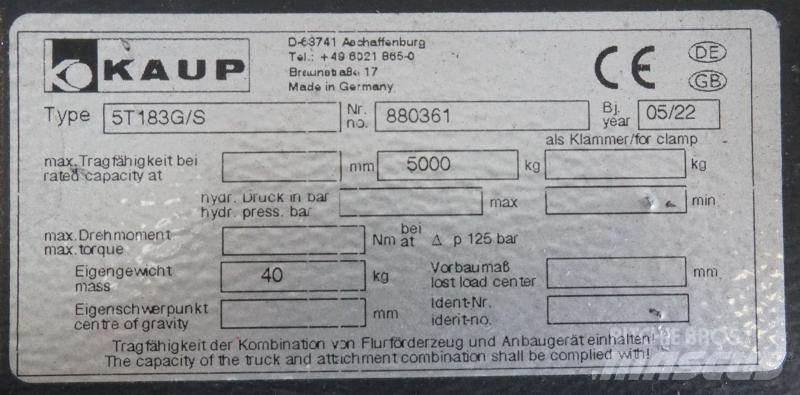 Kaup 5T183G/S Altri attacchi e componenti