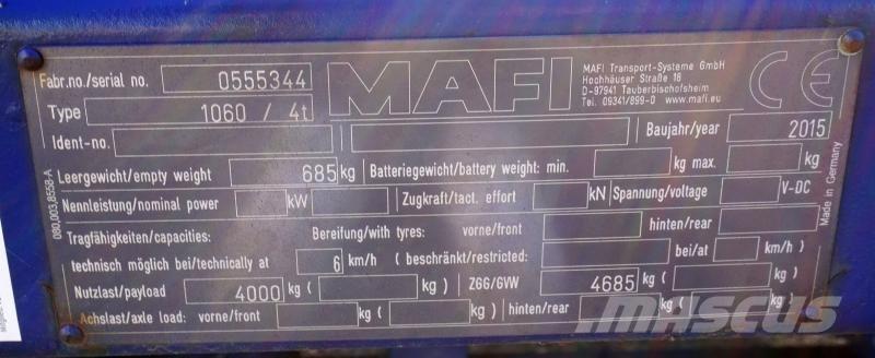 Mafi 1060 / 4t Rimorchi con sponde ribaltabili