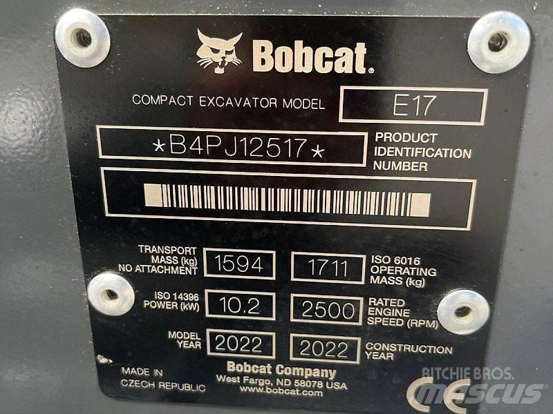 Bobcat E17 Miniescavatori