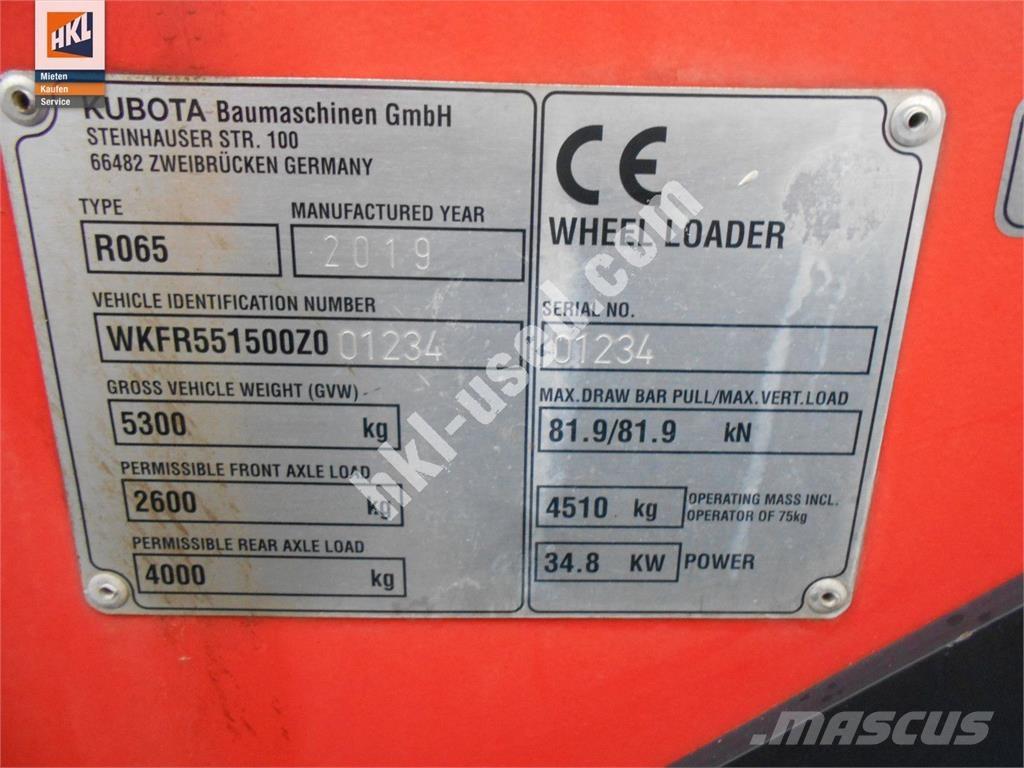 Kubota R 065 Pale gommate