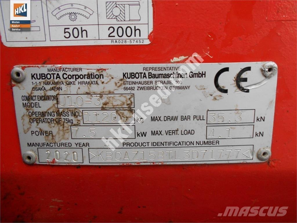 Kubota U 10-3 Miniescavatori